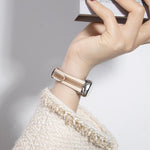 Cinturino per orologio in vera pelle con cuciture composite, For Xiaomi Smart Band 10 / 9 / 8