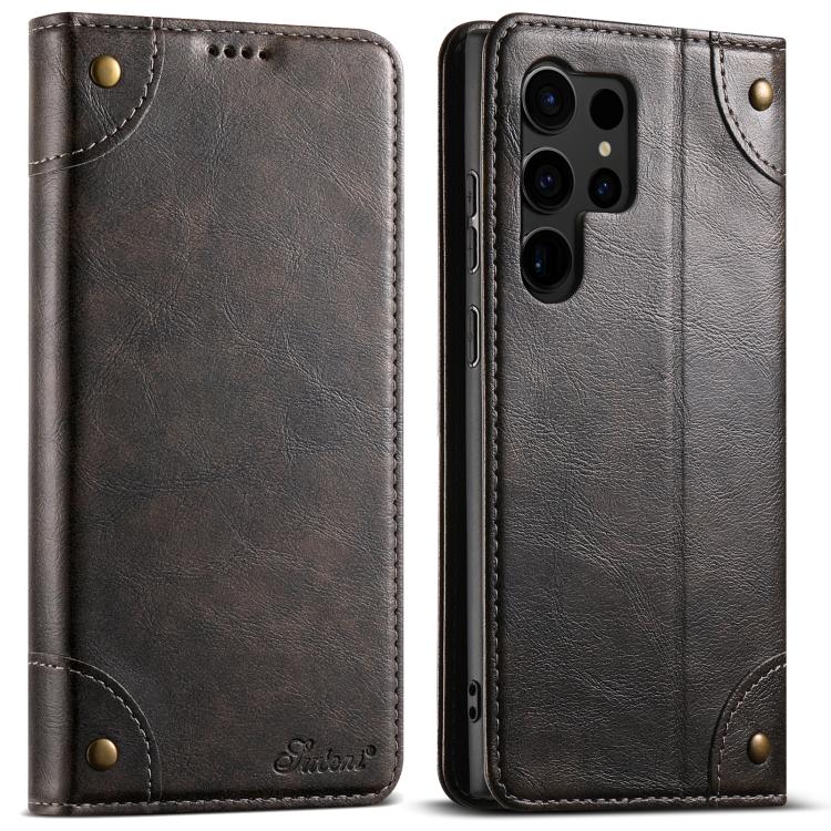 Portafoglio in pelle con fibbia e texture barocca Suteni per cellulare., For Samsung Galaxy S26+ 5G, For Samsug Galaxy S26 Ultra 5G, For Samsug Galaxy S26 5G, For Samsug Galaxy S25 5G, For Samsung Galaxy S25+ 5G, For Samsug Galaxy S25 Ultra 5G