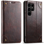 Portafoglio in pelle con fibbia e texture barocca Suteni per cellulare., For Samsung Galaxy S26+ 5G, For Samsug Galaxy S26 Ultra 5G, For Samsug Galaxy S26 5G, For Samsug Galaxy S25 5G, For Samsung Galaxy S25+ 5G, For Samsug Galaxy S25 Ultra 5G