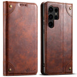 Portafoglio in pelle con fibbia e texture barocca Suteni per cellulare., For Samsung Galaxy S26+ 5G, For Samsug Galaxy S26 Ultra 5G, For Samsug Galaxy S26 5G, For Samsug Galaxy S25 5G, For Samsung Galaxy S25+ 5G, For Samsug Galaxy S25 Ultra 5G