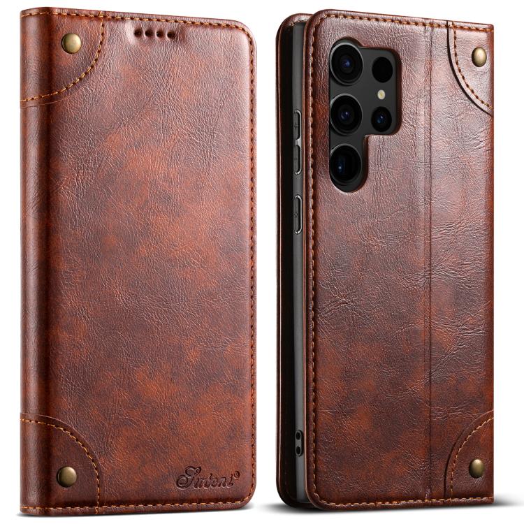 Portafoglio in pelle con fibbia e texture barocca Suteni per cellulare., For Samsung Galaxy S26+ 5G, For Samsug Galaxy S26 Ultra 5G, For Samsug Galaxy S26 5G, For Samsug Galaxy S25 5G, For Samsung Galaxy S25+ 5G, For Samsug Galaxy S25 Ultra 5G