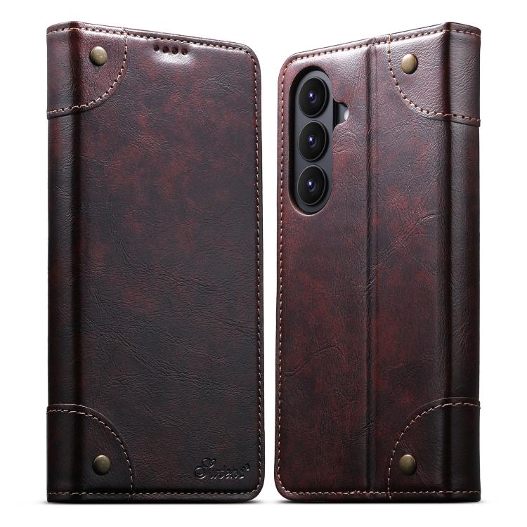 Portafoglio in pelle con fibbia e texture barocca Suteni per cellulare., For Samsung Galaxy S26+ 5G, For Samsug Galaxy S26 Ultra 5G, For Samsug Galaxy S26 5G, For Samsug Galaxy S25 5G, For Samsung Galaxy S25+ 5G, For Samsug Galaxy S25 Ultra 5G
