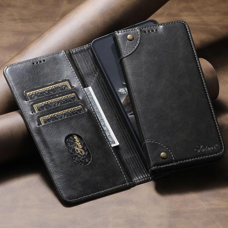 Portafoglio in pelle con fibbia e texture barocca Suteni per cellulare., For Samsung Galaxy S26+ 5G, For Samsug Galaxy S26 Ultra 5G, For Samsug Galaxy S26 5G, For Samsug Galaxy S25 5G, For Samsung Galaxy S25+ 5G, For Samsug Galaxy S25 Ultra 5G
