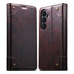Portafoglio in pelle con fibbia e texture barocca Suteni per cellulare., For Samsung Galaxy S26+ 5G, For Samsug Galaxy S26 Ultra 5G, For Samsug Galaxy S26 5G, For Samsug Galaxy S25 5G, For Samsung Galaxy S25+ 5G, For Samsug Galaxy S25 Ultra 5G