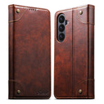 Portafoglio in pelle con fibbia e texture barocca Suteni per cellulare., For Samsung Galaxy S26+ 5G, For Samsug Galaxy S26 Ultra 5G, For Samsug Galaxy S26 5G, For Samsug Galaxy S25 5G, For Samsung Galaxy S25+ 5G, For Samsug Galaxy S25 Ultra 5G