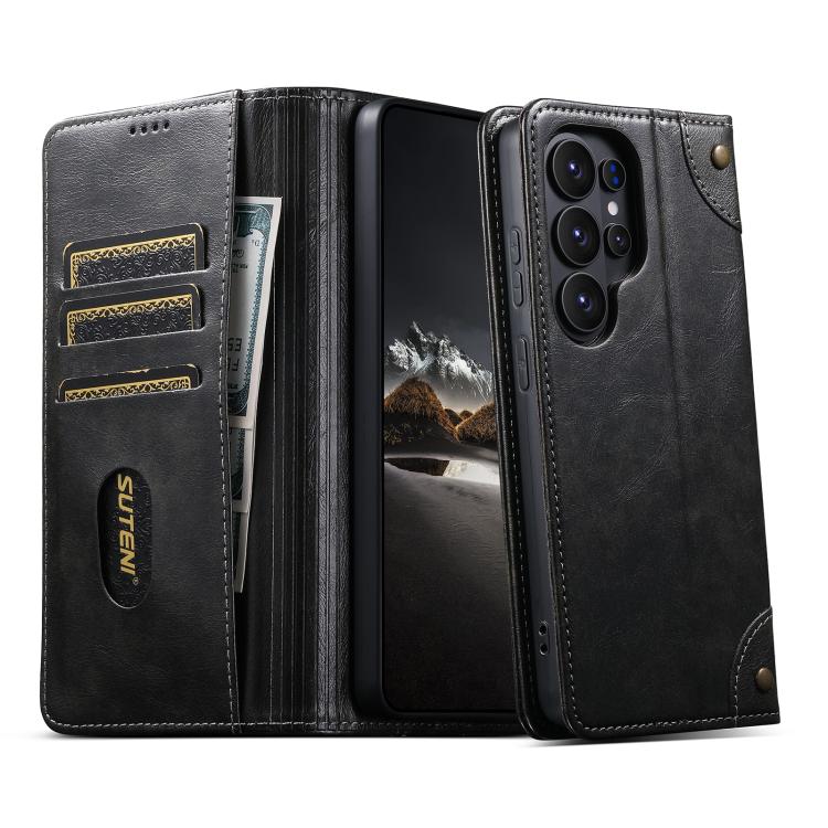 Portafoglio in pelle con fibbia e texture barocca Suteni per cellulare., For Samsung Galaxy S26+ 5G, For Samsug Galaxy S26 Ultra 5G, For Samsug Galaxy S26 5G, For Samsug Galaxy S25 5G, For Samsung Galaxy S25+ 5G, For Samsug Galaxy S25 Ultra 5G