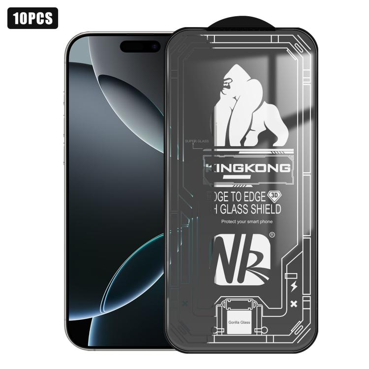 10 pezzi Pellicola in vetro temperato HD a schermo intero 3D con bordo ad arco grande, galvanizzata, antideflagrante e antigraffio., For iPhone 17 Pro Max, For iPhone 17 Pro, For iPhone 17, For iPhone Air, For iPhone 16 Pro Max, For iPhone 16 Pro      ...