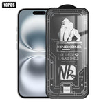 10 pezzi Pellicola in vetro temperato HD a schermo intero 3D con bordo ad arco grande, galvanizzata, antideflagrante e antigraffio., For iPhone 17 Pro Max, For iPhone 17 Pro, For iPhone 17, For iPhone Air, For iPhone 16 Pro Max, For iPhone 16 Pro      ...