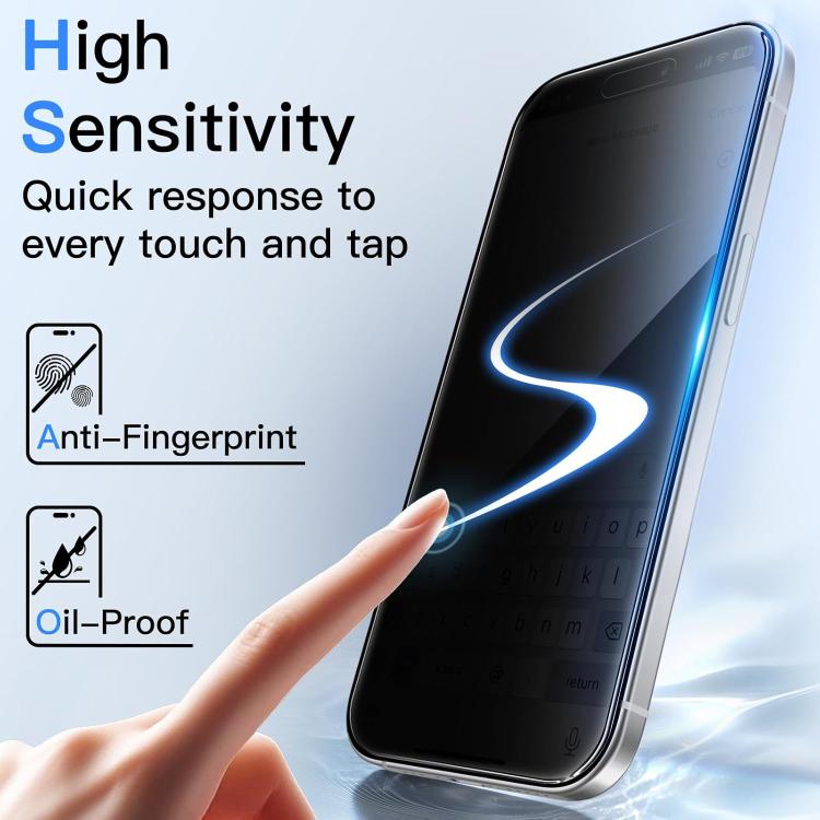 10 pezzi Pellicola in vetro temperato 3D con bordi arrotondati, galvanizzata, antideflagrante, antigraffio, per la privacy a schermo intero 360°., For iPhone 17 Pro Max, For iPhone 17 Pro, For iPhone 17, For iPhone Air, For iPhone 16 Pro Max           ...