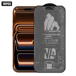 10 pezzi Pellicola in vetro temperato satinato per la privacy, antideflagrante, antigraffio, con bordo ad arco 3D, galvanizzata, a schermo intero., For iPhone 17 Pro Max, For iPhone 17 Pro, For iPhone 17, For iPhone Air, For iPhone 16 Pro Max          ...