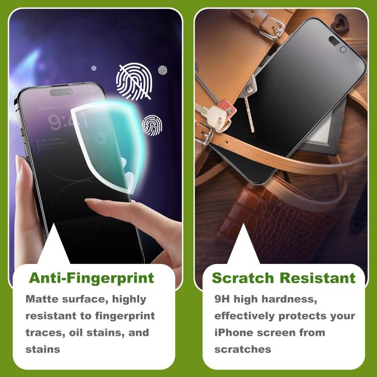 10 pezzi Pellicola in vetro temperato satinato per la privacy, antideflagrante, antigraffio, con bordo ad arco 3D, galvanizzata, a schermo intero., For iPhone 17 Pro Max, For iPhone 17 Pro, For iPhone 17, For iPhone Air, For iPhone 16 Pro Max          ...