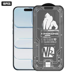 10 pezzi Pellicola in vetro temperato HD satinata 3D con bordo ad arco grande, galvanizzata, antideflagrante e antigraffio, per schermo intero., For iPhone 17 Pro Max, For iPhone 17 Pro, For iPhone 17, For iPhone Air, For iPhone 16 Pro Max             ...