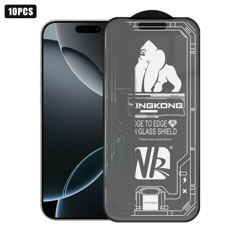 10 pezzi Pellicola in vetro temperato HD satinata 3D con bordo ad arco grande, galvanizzata, antideflagrante e antigraffio, per schermo intero., For iPhone 17 Pro Max, For iPhone 17 Pro, For iPhone 17, For iPhone Air, For iPhone 16 Pro Max             ...
