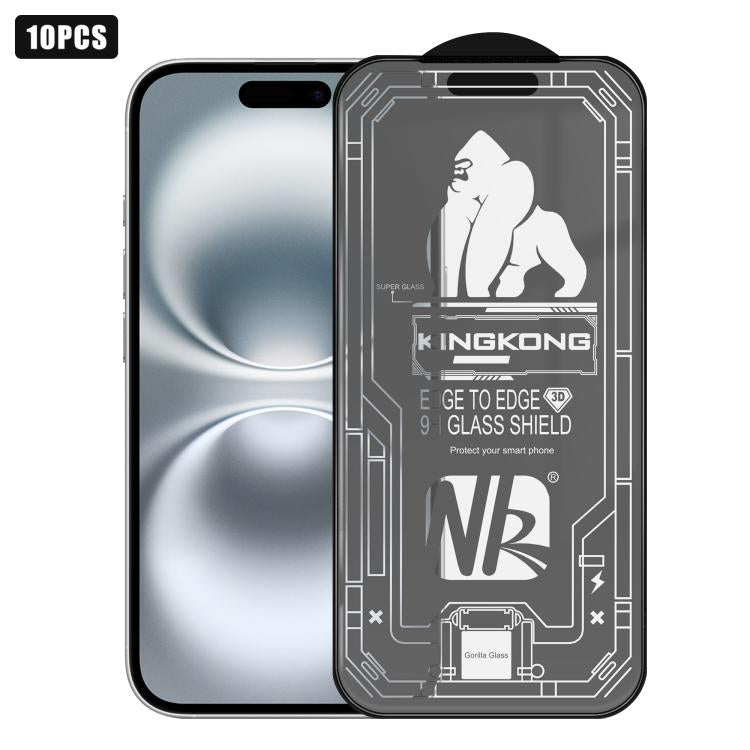10 pezzi Pellicola in vetro temperato HD satinata 3D con bordo ad arco grande, galvanizzata, antideflagrante e antigraffio, per schermo intero., For iPhone 17 Pro Max, For iPhone 17 Pro, For iPhone 17, For iPhone Air, For iPhone 16 Pro Max             ...