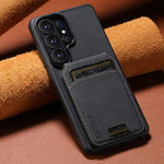 Portafoglio per carte in pelle Suteni H02 Litchi con supporto e chiusura a scatto per telefono., For Samsung Galaxy S26+ 5G, For Samsung Galaxy S26 Ultra 5G, For Samsung Galaxy S25+ 5G, For Samsung Galaxy S25 Ultra 5G