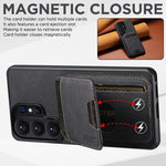 Portafoglio per carte in pelle Suteni H02 Litchi con supporto e chiusura a scatto per telefono., For Samsung Galaxy S26+ 5G, For Samsung Galaxy S26 Ultra 5G, For Samsung Galaxy S25+ 5G, For Samsung Galaxy S25 Ultra 5G