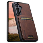 Portafoglio per carte in pelle Suteni H02 Litchi con supporto e chiusura a scatto per telefono., For Samsung Galaxy S26+ 5G, For Samsung Galaxy S26 Ultra 5G, For Samsung Galaxy S25+ 5G, For Samsung Galaxy S25 Ultra 5G