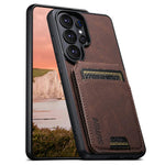 Portafoglio per carte in pelle Suteni H02 Litchi con supporto e chiusura a scatto per telefono., For Samsung Galaxy S26+ 5G, For Samsung Galaxy S26 Ultra 5G, For Samsung Galaxy S25+ 5G, For Samsung Galaxy S25 Ultra 5G