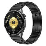 Cinturino per orologio in acciaio inossidabile con inserti in gomma sfaccettata, 22mm
