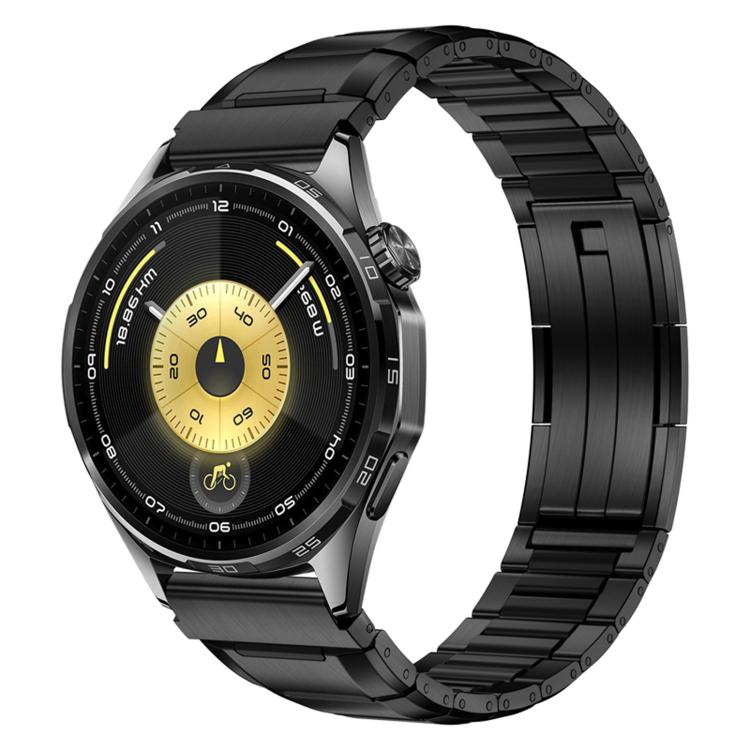Cinturino per orologio in acciaio inossidabile con inserti in gomma sfaccettata, 22mm