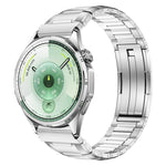 Cinturino per orologio in acciaio inossidabile con inserti in gomma sfaccettata, 22mm
