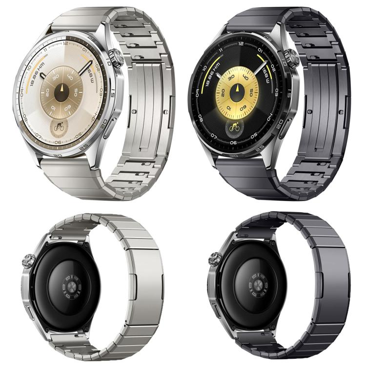 Cinturino per orologio in titanio con chiusura a farfalla a molla e un perno, 22mm