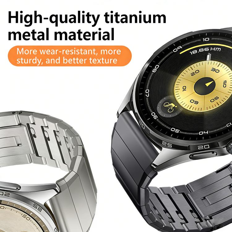 Cinturino per orologio in titanio con chiusura a farfalla a molla e un perno, 22mm