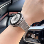 Cinturino per orologio in titanio con chiusura a farfalla a molla e un perno, 22mm