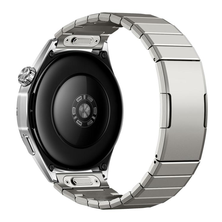 Cinturino per orologio in titanio con chiusura a farfalla a pulsante e una perlina, 22mm