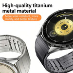 Cinturino per orologio in titanio con chiusura a farfalla a pulsante e una perlina, 22mm