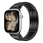 Cinturino per orologio in acciaio inossidabile con inserti in gomma sfaccettata, For Apple Watch 46mm / 49mm / 45mm / 44mm, For Apple Watch 42mm / 41mm / 40mm / 38mm