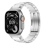 Cinturino per orologio in acciaio inossidabile con inserti in gomma sfaccettata, For Apple Watch 46mm / 49mm / 45mm / 44mm, For Apple Watch 42mm / 41mm / 40mm / 38mm