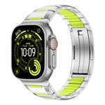 Cinturino per orologio in acciaio inossidabile con inserti in gomma sfaccettata, For Apple Watch 46mm / 49mm / 45mm / 44mm, For Apple Watch 42mm / 41mm / 40mm / 38mm