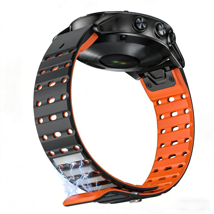 Cinturino per orologio in silicone magnetico con fibbia a sgancio rapido., For Garmin 22mm