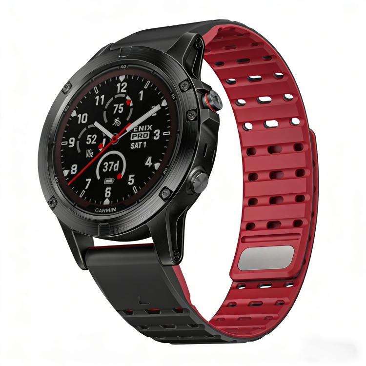Cinturino per orologio in silicone magnetico con fibbia a sgancio rapido., For Garmin 22mm