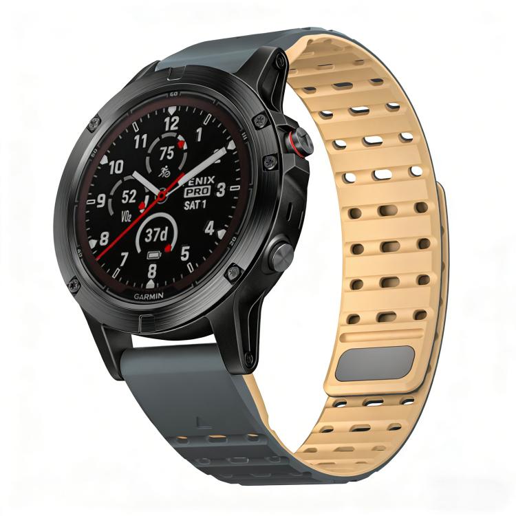 Cinturino per orologio in silicone magnetico con fibbia a sgancio rapido., For Garmin 22mm
