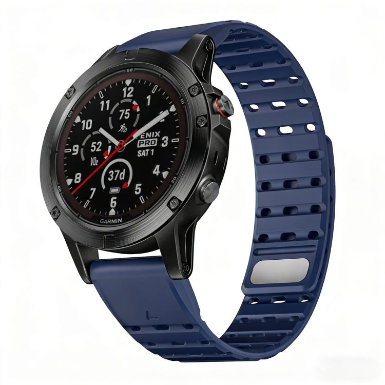 Cinturino per orologio in silicone magnetico con fibbia a sgancio rapido., For Garmin 22mm
