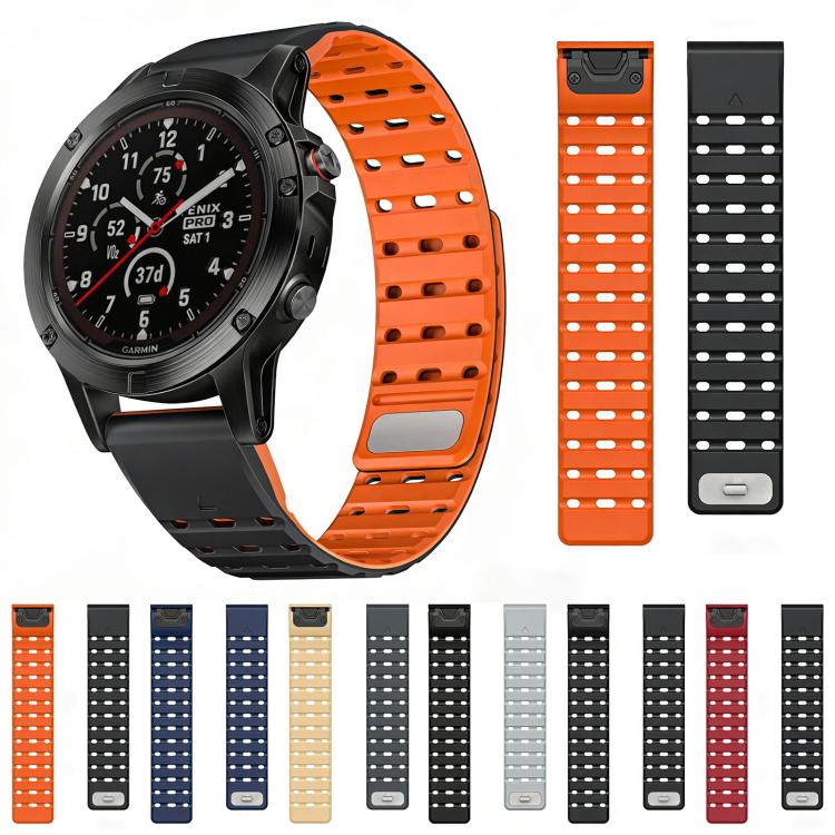 Cinturino per orologio in silicone magnetico con fibbia a sgancio rapido., For Garmin 22mm