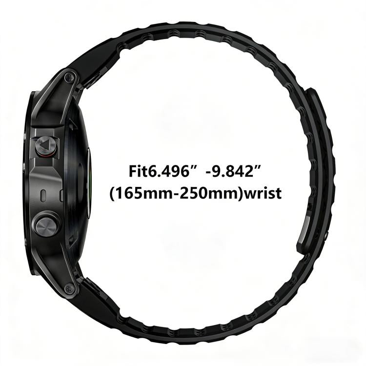 Cinturino per orologio in silicone magnetico con fibbia a sgancio rapido., For Garmin 22mm