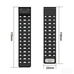 Cinturino per orologio in silicone magnetico con fibbia a sgancio rapido., For Garmin 22mm