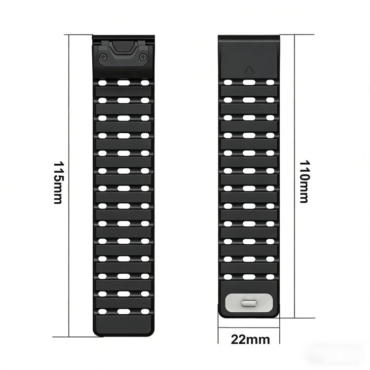 Cinturino per orologio in silicone magnetico con fibbia a sgancio rapido., For Garmin 22mm