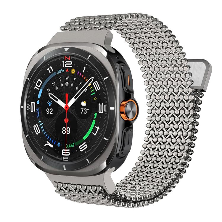 Cinturino magnetico traspirante in acciaio inossidabile., For Samsung Galaxy Watch Ultra / Ultra 2025, For Samsung Galaxy Watch8 / Watch8 Calssic