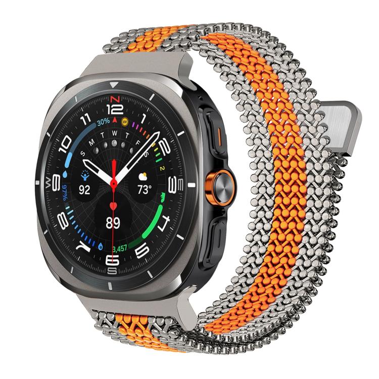 Cinturino magnetico traspirante in acciaio inossidabile., For Samsung Galaxy Watch Ultra / Ultra 2025, For Samsung Galaxy Watch8 / Watch8 Calssic