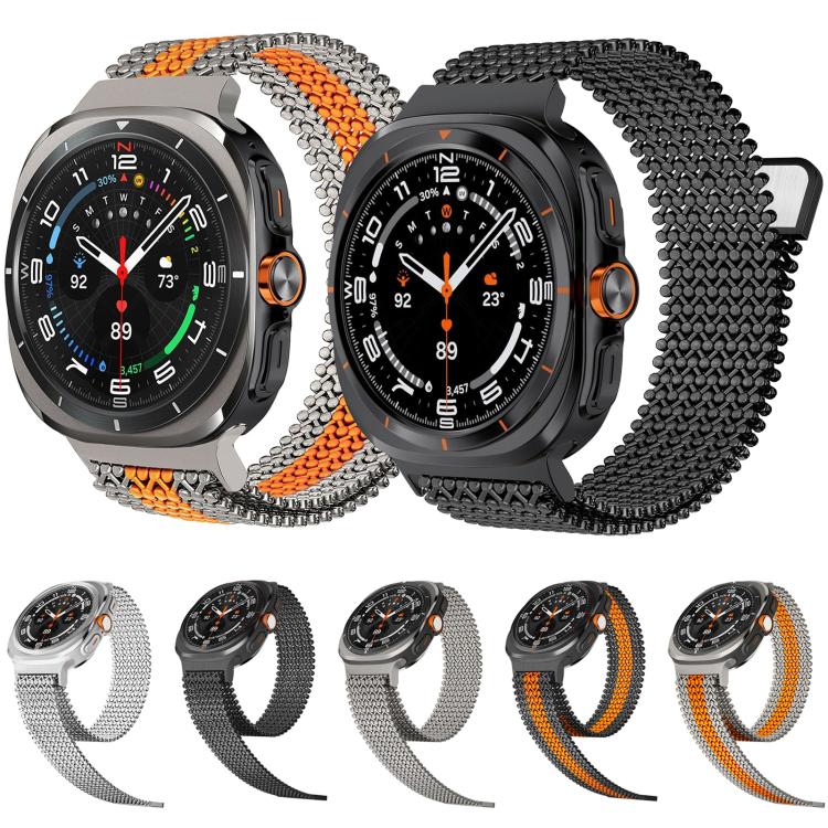 Cinturino magnetico traspirante in acciaio inossidabile., For Samsung Galaxy Watch Ultra / Ultra 2025, For Samsung Galaxy Watch8 / Watch8 Calssic
