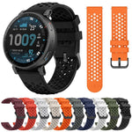 Cinturino per orologio sportivo in silicone traspirante e perforato, For Amazfit Active Max
