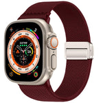 Cinturino elastico in nylon con doppia fibbia magnetica., For Apple Watch 49mm / 46mm / 45mm / 44mm