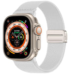 Cinturino elastico in nylon con doppia fibbia magnetica., For Apple Watch 49mm / 46mm / 45mm / 44mm