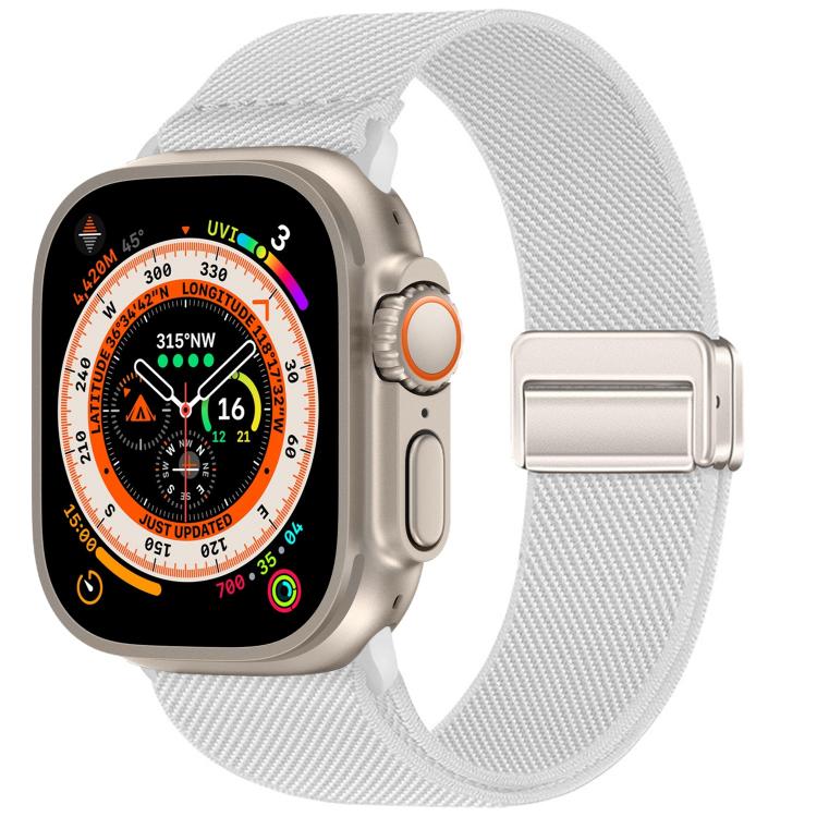 Cinturino elastico in nylon con doppia fibbia magnetica., For Apple Watch 49mm / 46mm / 45mm / 44mm