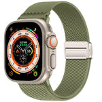 Cinturino elastico in nylon con doppia fibbia magnetica., For Apple Watch 49mm / 46mm / 45mm / 44mm