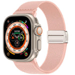 Cinturino elastico in nylon con doppia fibbia magnetica., For Apple Watch 49mm / 46mm / 45mm / 44mm